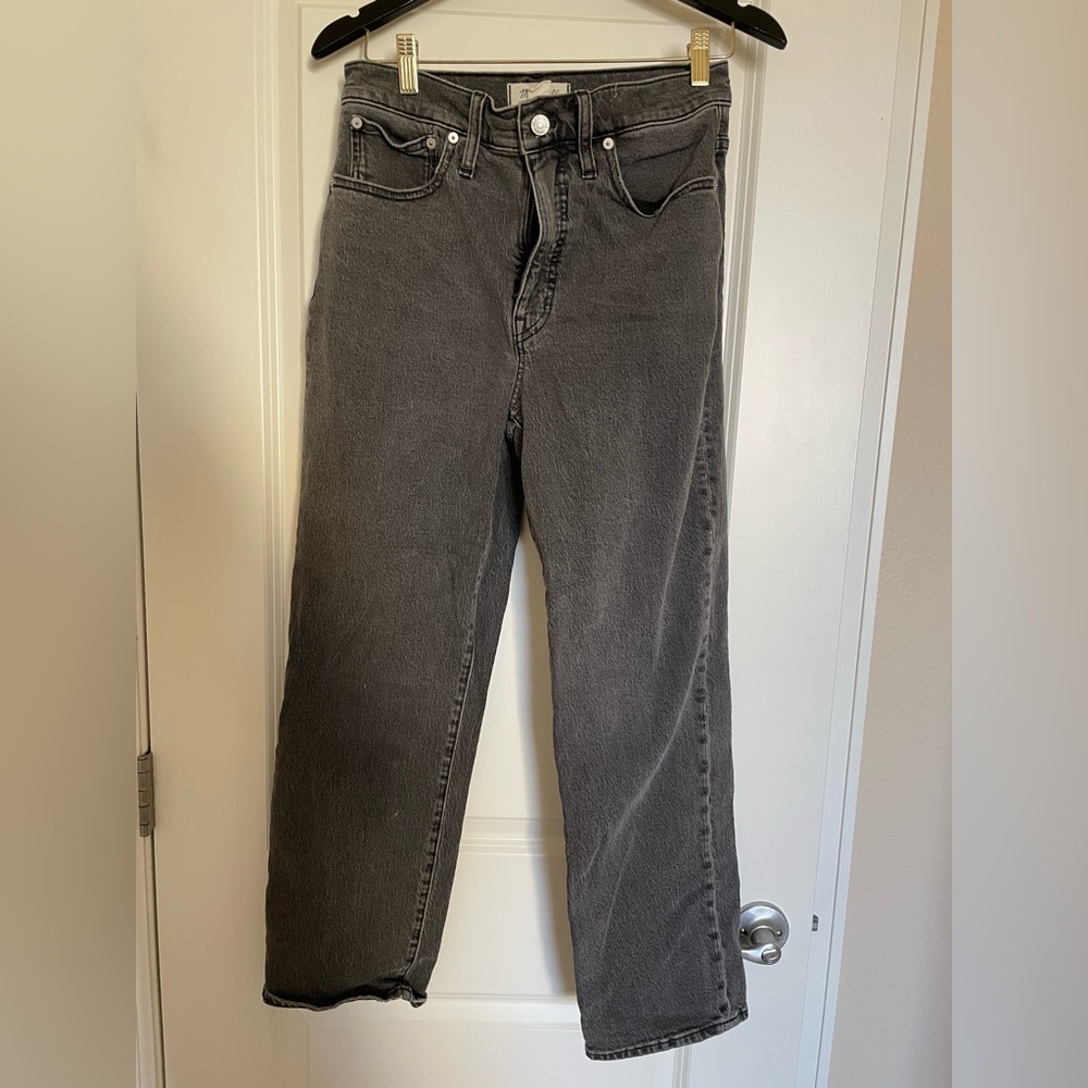 Madewell Perfect Vintage Straight Jean, mid Rise Black, Size 28